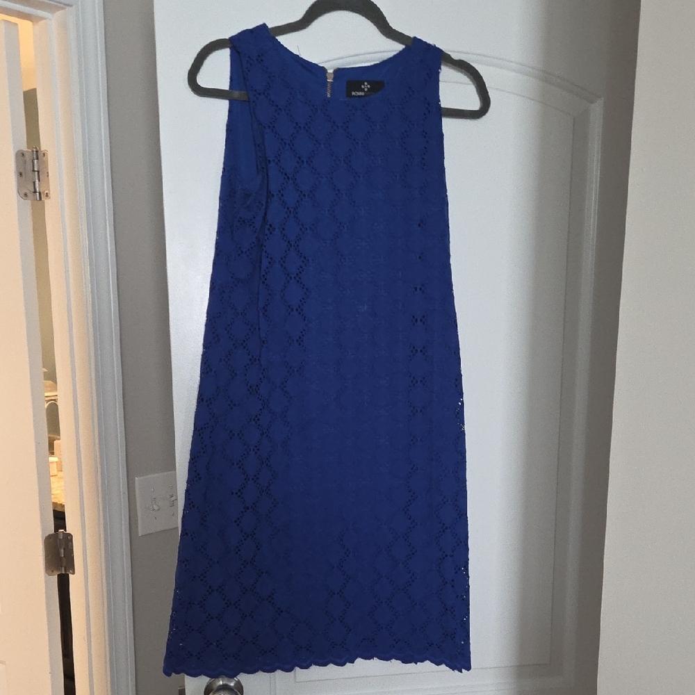 Ronni Nicole Cobalt Blue Lace Shift Dress